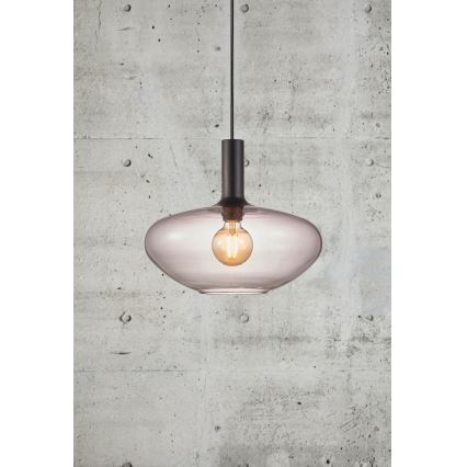 Nordlux - Luster na sajli ALTON 1xE27/60W/230V crno