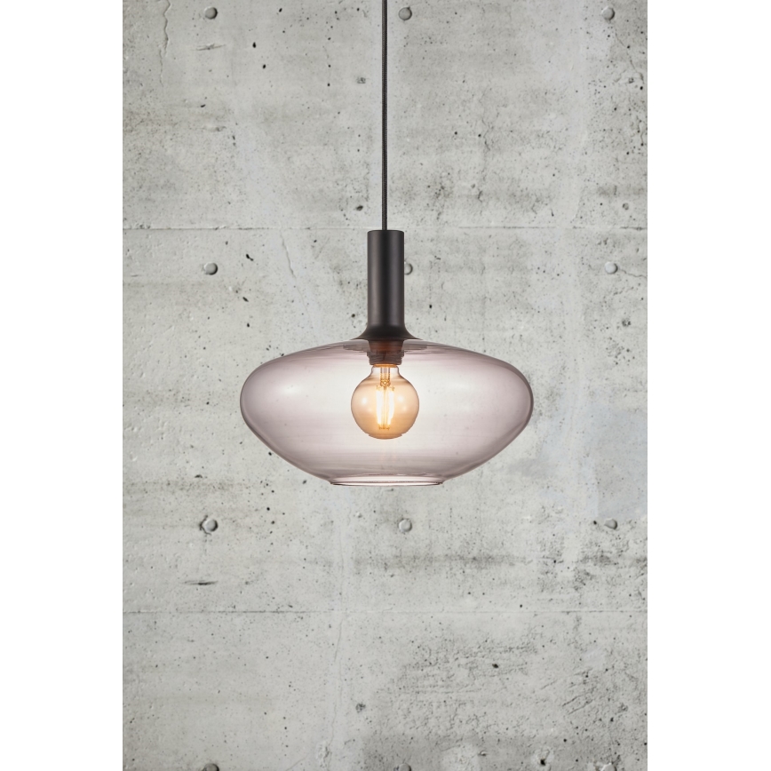 Nordlux - Luster na sajli ALTON 1xE27/60W/230V crno