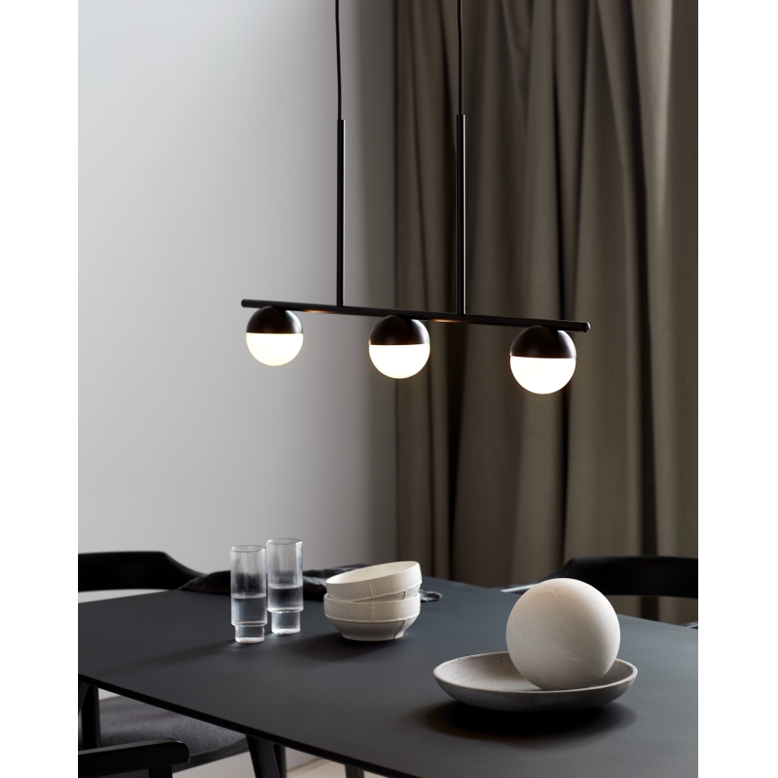 Nordlux - Luster na sajli CONTINA 3xG9/5W/230V crno