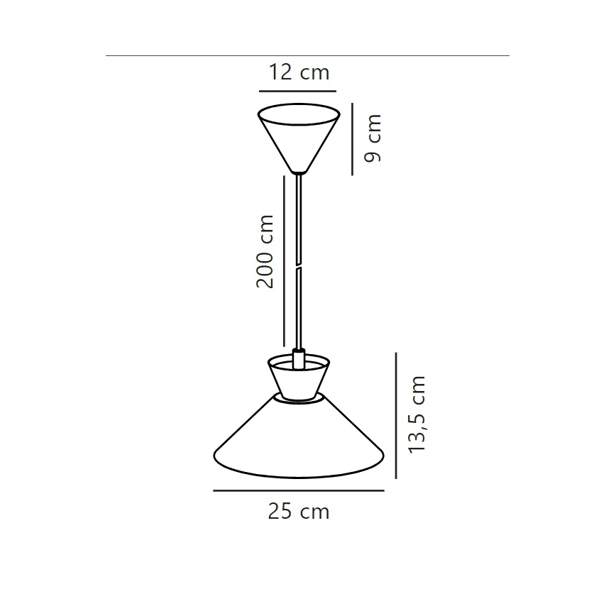 Nordlux - Luster na sajli DIAL 1xE27/40W/230V pr. 25 cm bela