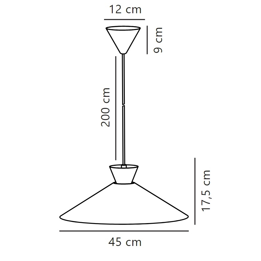 Nordlux - Luster na sajli DIAL 1xE27/40W/230V pr. 45 cm bela
