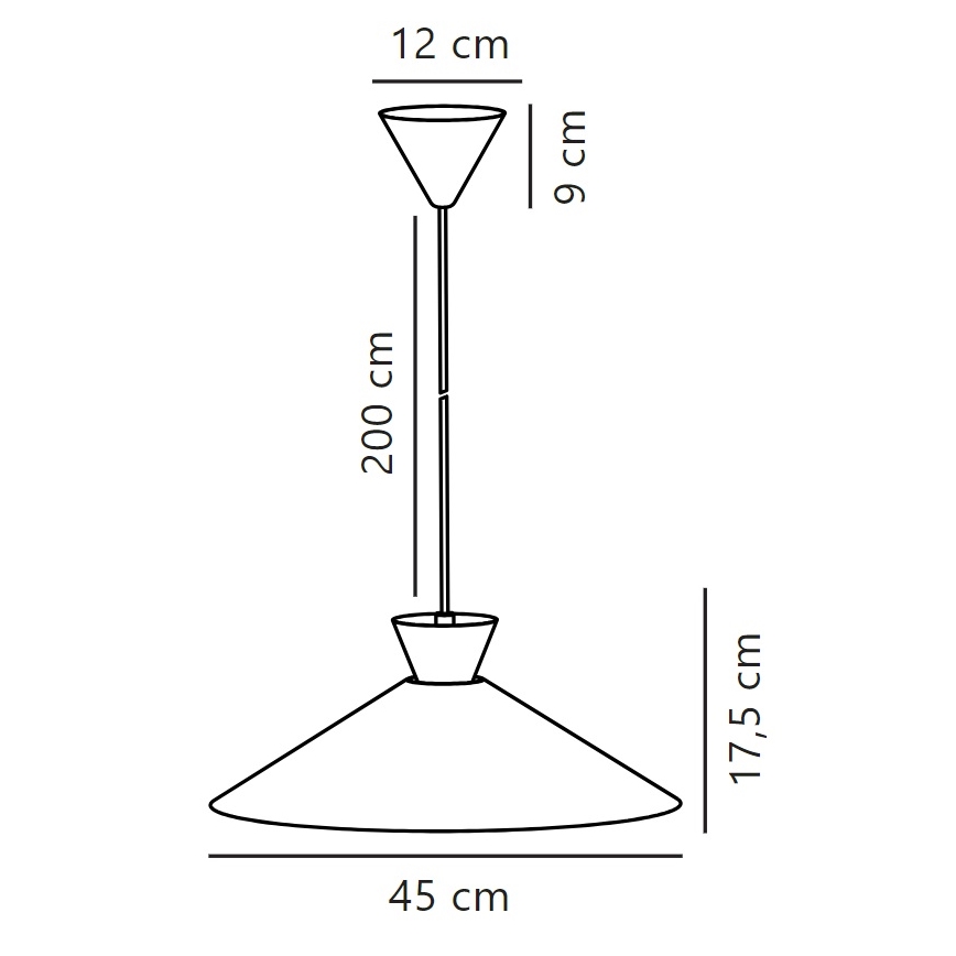 Nordlux - Luster na sajli DIAL 1xE27/40W/230V pr. 45 cm sivo