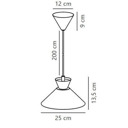 Nordlux - Luster na sajli DIAL 1xE27/40W/230V pr. 25 cm sivo