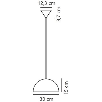 Nordlux - Luster na sajli ELLEN 1xE27/40W/230V pr. 30 cm bela