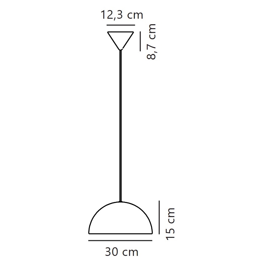Nordlux - Luster na sajli ELLEN 1xE27/40W/230V pr. 30 cm bela