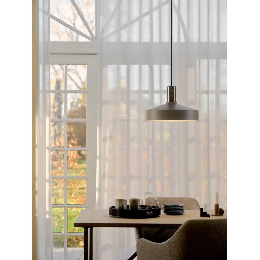 Nordlux - Luster na sajli ELVAS 1xE27/60W/230V pr. 37,5 cm braon