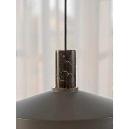 Nordlux - Luster na sajli ELVAS 1xE27/60W/230V Ø 37,5 cm braon