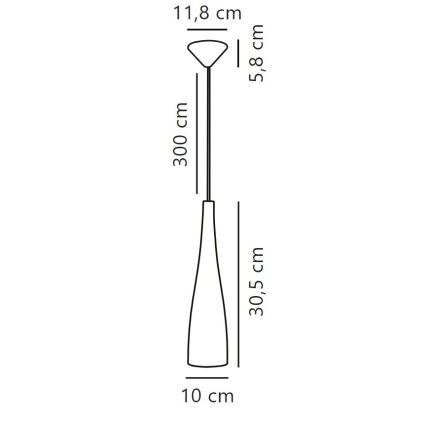 Nordlux - Luster na sajli EMBLA 1xE27/40W/230V crno