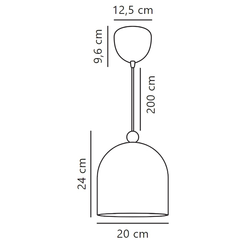Nordlux - Luster na sajli GASTON 1xE27/40W/230V bela