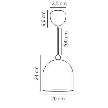 Nordlux - Luster na sajli GASTON 1xE27/40W/230V plava/bela