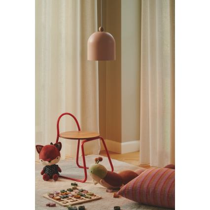 Nordlux - Luster na sajli GASTON 1xE27/40W/230V roze/bela