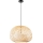 Nordlux - Luster na sajli HISOKA 1xE27/40W/230V crno/bambus