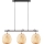 Nordlux - Luster na sajli HISOKA 3xE27/40W/230V crno/bambus