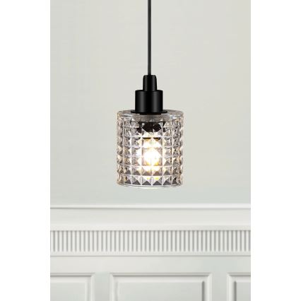 Nordlux - Luster na sajli HOLLYWOOD 1xE27/60W/230V pr. 10,8 cm prozirna