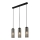 Nordlux - Luster na sajli MIELLA 3xE27/25W/230V crna/dimljena