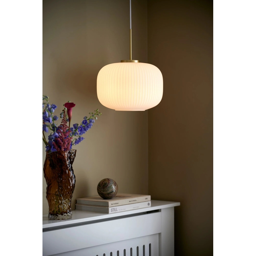 Nordlux - Luster na sajli MILFORD 1xE27/40W/230V pr. 30 cm bela