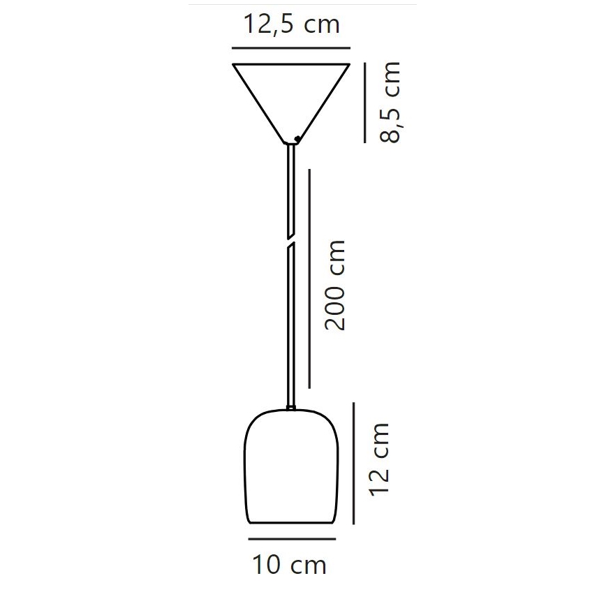 Nordlux - Luster na sajli NOTTI 1xE27/25W/230V crno