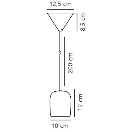 Nordlux - Luster na sajli NOTTI 1xE27/25W/230V pr. 12,5 cm narandžasta