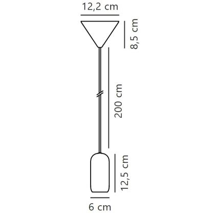 Nordlux - Luster na sajli NOTTI 1xE27/40W/230V crno