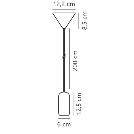 Nordlux - Luster na sajli NOTTI 1xE27/40W/230V sivo