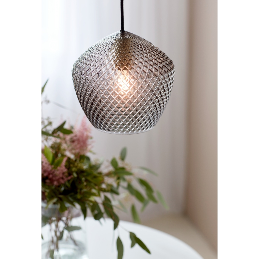 Nordlux - Luster na sajli ORBIFORM 1xE27/40W/230V crno/sivo