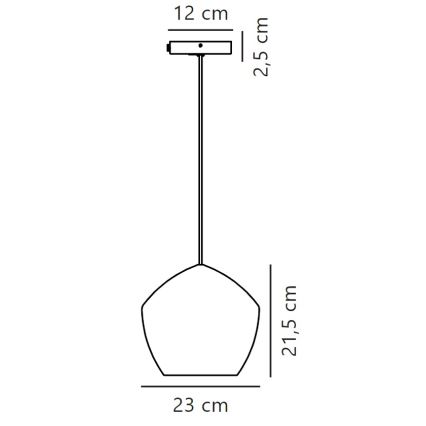 Nordlux - Luster na sajli ORBIFORM 1xE27/40W/230V crno/sivo
