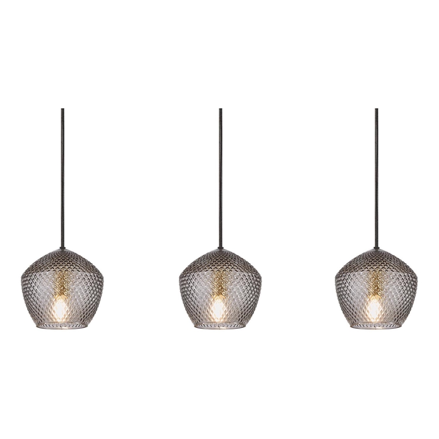 Nordlux - Luster na sajli ORBIFORM 3xE14/25W/230V crno/sivo