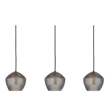 Nordlux - Luster na sajli ORBIFORM 3xE14/25W/230V crno/sivo