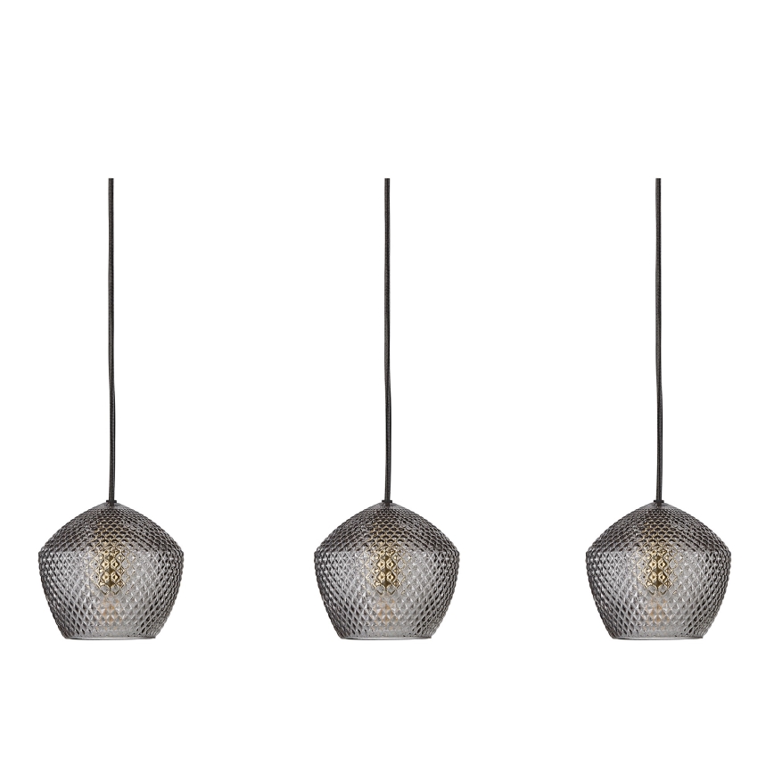Nordlux - Luster na sajli ORBIFORM 3xE14/25W/230V crno/sivo