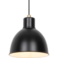 Nordlux - Luster na sajli POP 1xE27/40W/230V crna/zlatna
