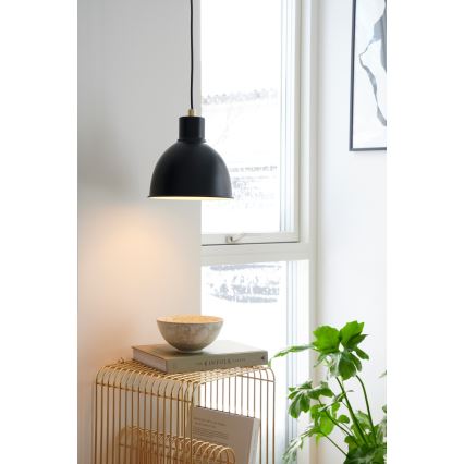 Nordlux - Luster na sajli POP 1xE27/40W/230V crno/zlatna