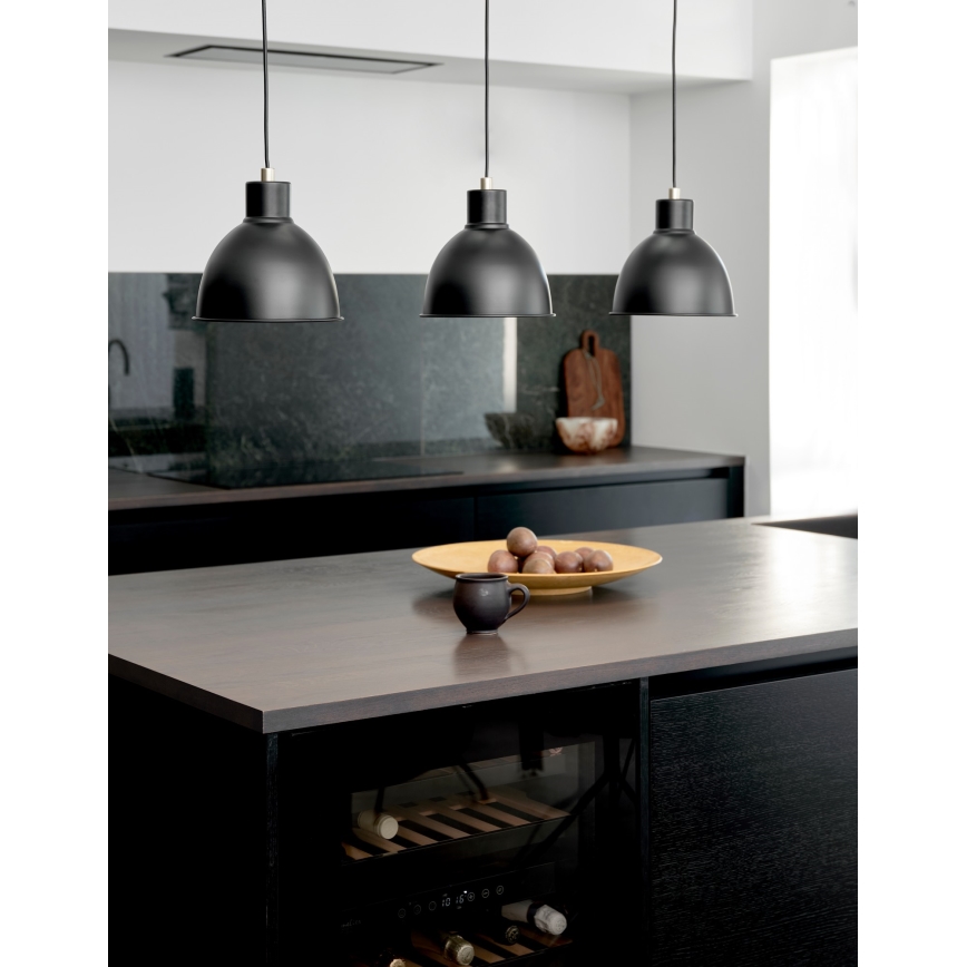 Nordlux - Luster na sajli POP 3xE27/40W/230V crno/zlatna