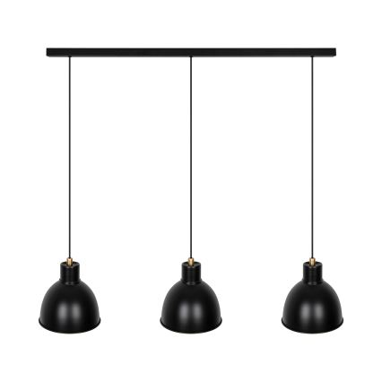 Nordlux - Luster na sajli POP 3xE27/40W/230V crno/zlatna