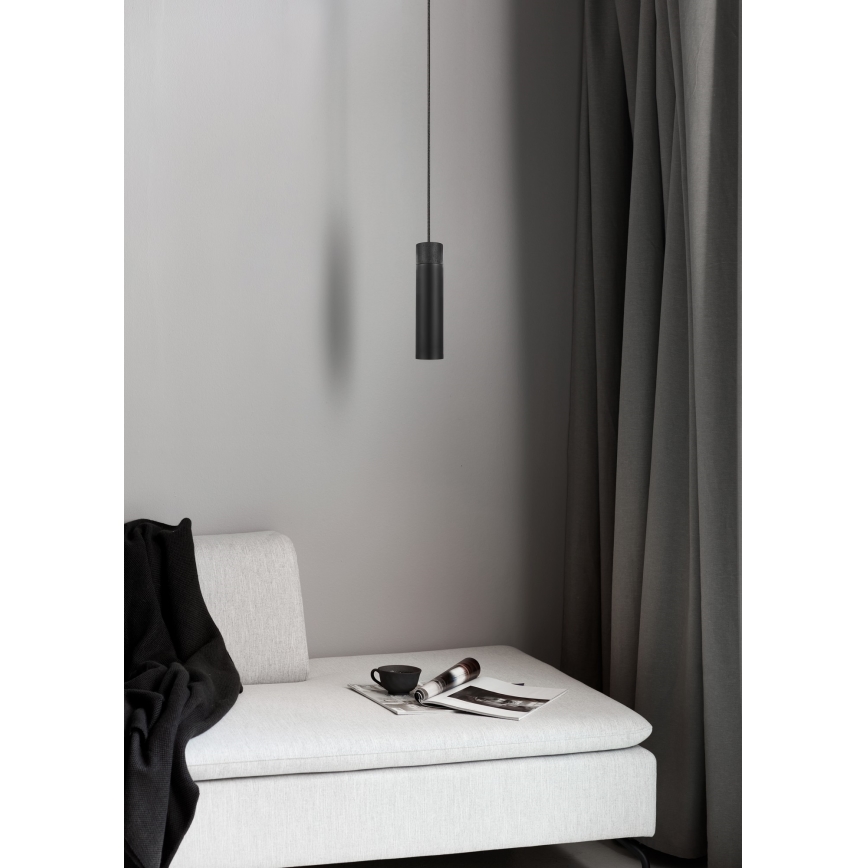 Nordlux - Luster na sajli TILO 1xGU10/15W/230V crno