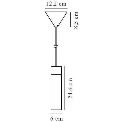 Nordlux - Luster na sajli TILO 1xGU10/15W/230V crno