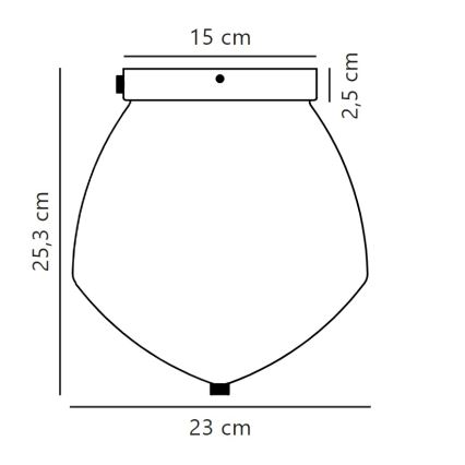 Nordlux - Plafonjera ORBIFORM 1xE27/40W/230V zlatna