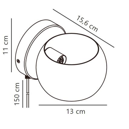 Nordlux - Podesiva zidna reflektorska lampa BELIR 1xG9/5W/230V bela