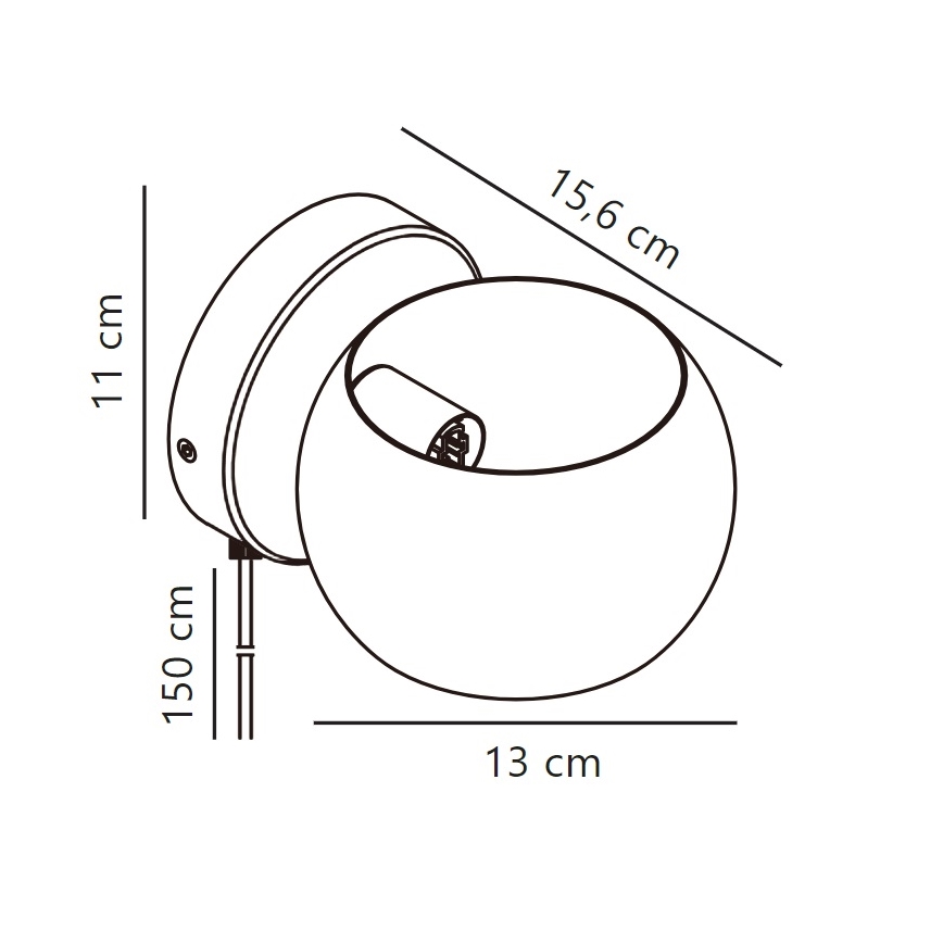 Nordlux - Podesiva zidna reflektorska lampa BELIR 1xG9/5W/230V bela