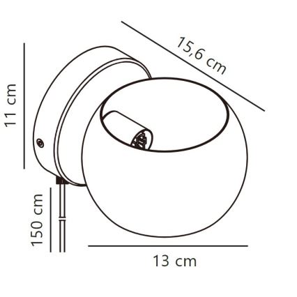 Nordlux - Podesiva zidna reflektorska lampa BELIR 1xG9/5W/230V bež