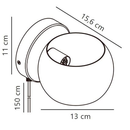 Nordlux - Podesiva zidna reflektorska lampa BELIR 1xG9/5W/230V zelena