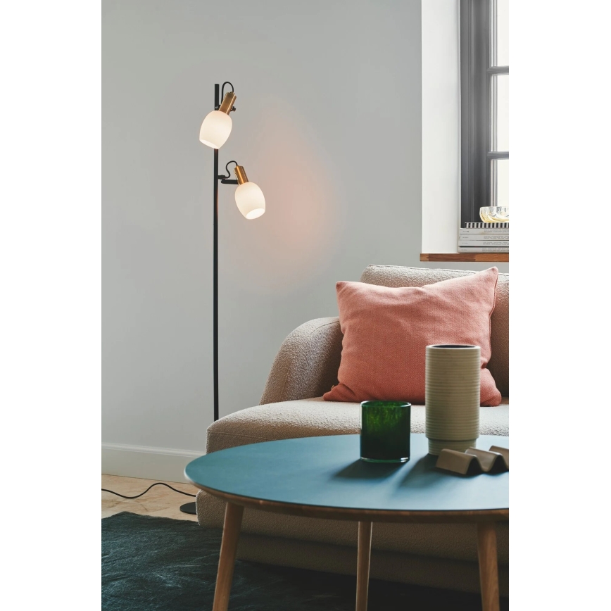 Nordlux - Podna lampa ARILD 2xE14/40W/230V crno