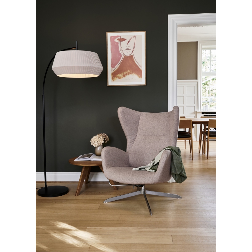 Nordlux - Podna lampa DICTE 1xE27/60W/230V crno/bež