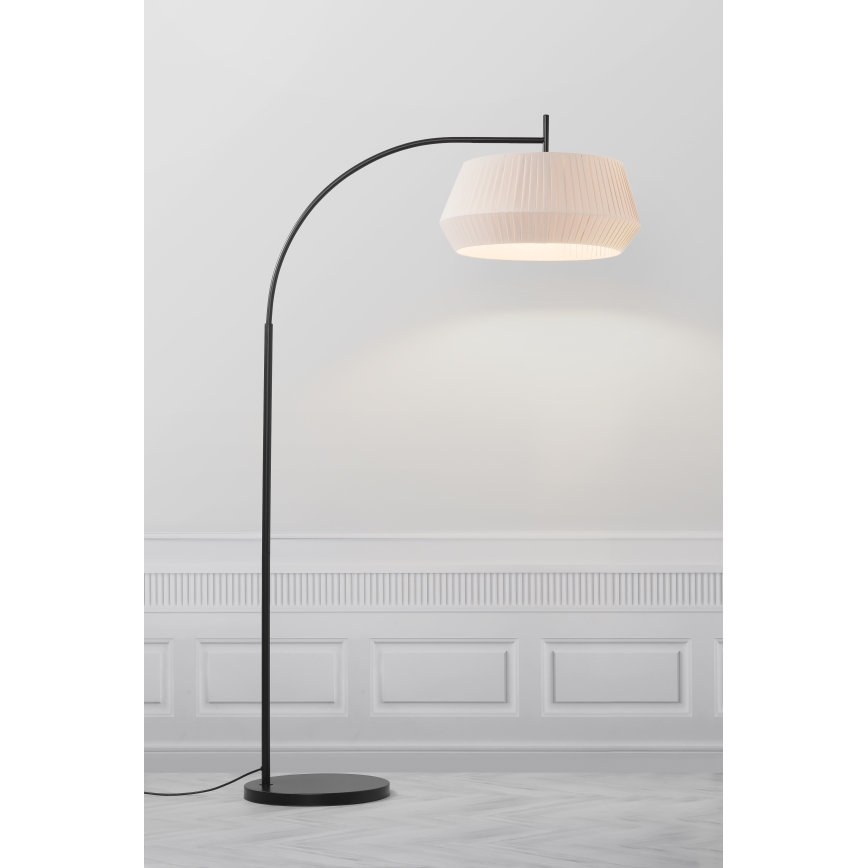 Nordlux - Podna lampa DICTE 1xE27/60W/230V crno/bež