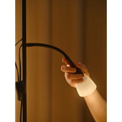 Nordlux - Podna lampa LAURIA 1xE27/40W/230V + 1xE14/15W crno