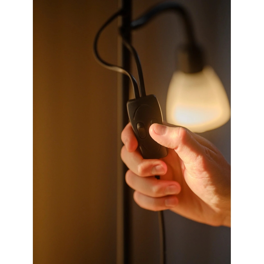 Nordlux - Podna lampa LAURIA 1xE27/40W/230V + 1xE14/15W crno
