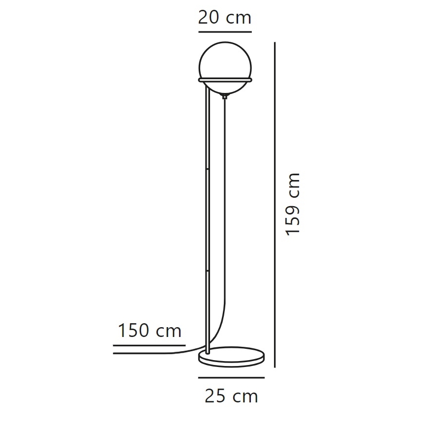 Nordlux - Podna lampa WILSON 1xG9/5W/230V crno