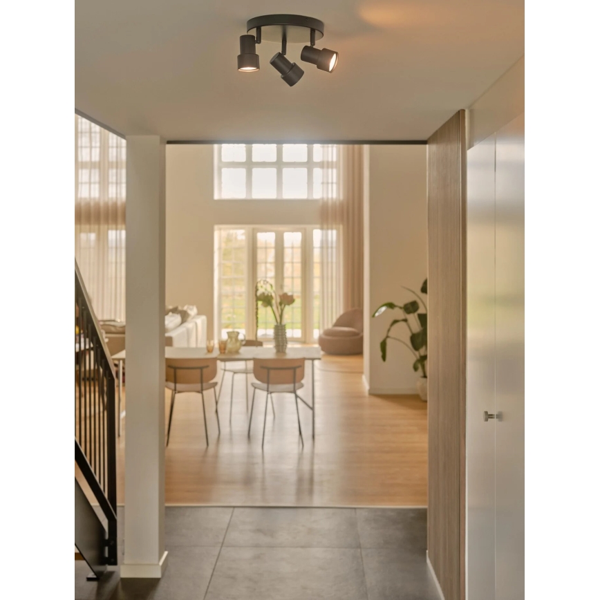 Nordlux - Reflektorska lampa BOSTON 3xGU10/5W/230V crno