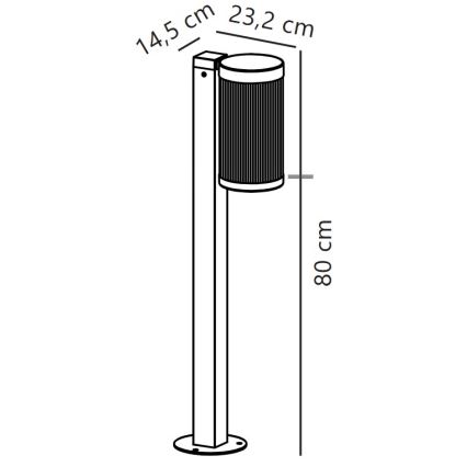 Nordlux - Spoljašnja lampa COUPAR 1xE27/25W/230V IP54 80 cm bela
