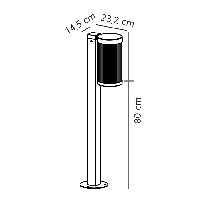 Nordlux - Spoljašnja lampa COUPAR 1xE27/25W/230V IP54 80 cm bela