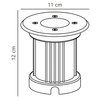 Nordlux - Spoljašnja rasveta za kućni prilaz PATO 1xGU10/35W/230V IP65 mat krom okrugli